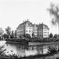 Barokní zámek Wachau před 1856